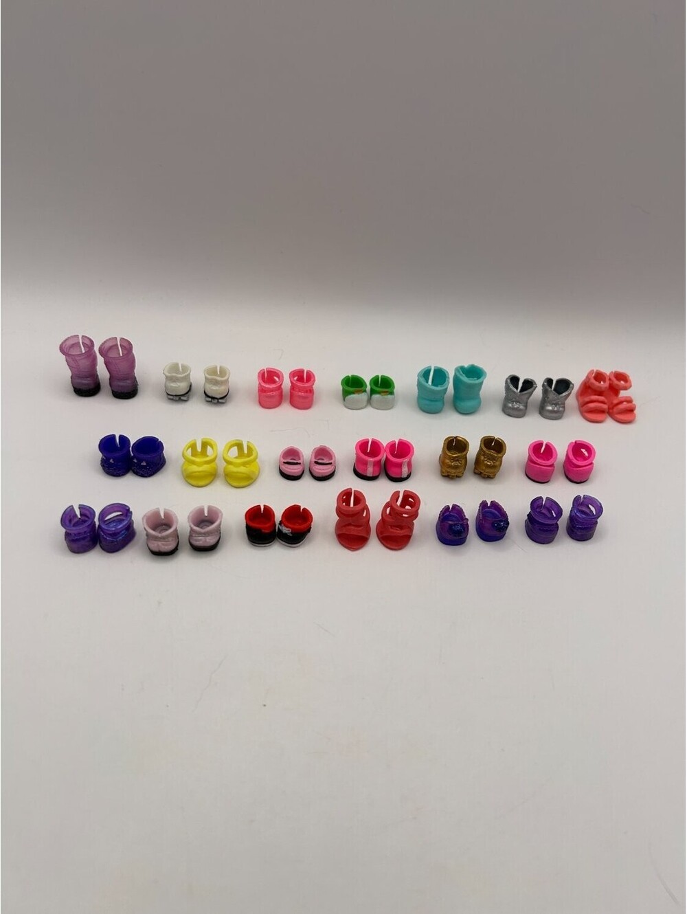19 Pairs Doll Shoes Lot Fits LOL Surprise 3in Dolls Boots Sandals Sneakers Mix